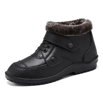 Мъжки ботуши Зимни ботуши с дължина до глезена плюс кадифе Топли водоустойчиви обувки за ходене Външни ботуши за сняг Botas De Hombre Голям размер 41-49