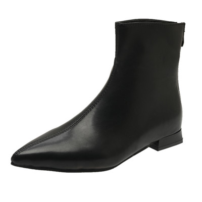 Pantofi Femei Botine la mijlocul gambei Toamna Iarna Moda Doamnelor Chelsea Fermoar Platformă Casual Motocicletă Femei Piele