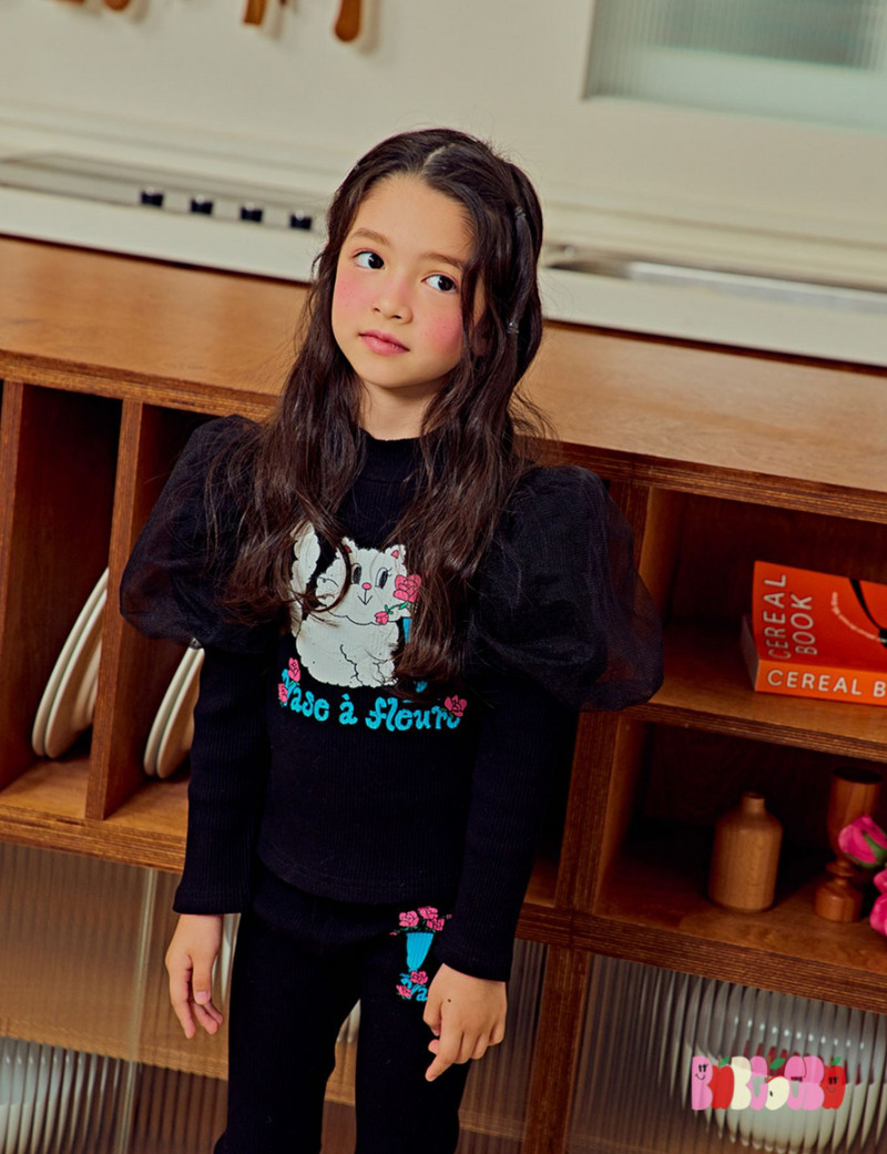 Tüdrukute särgikomplekt 2023. aasta sügise multikas mullivarrukatega tüdrukute pikkade varrukatega T-särk Puuvill, must säärised, lasteriided