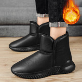 Talvised meeste lumesaapad soojad karusnahast ehtsast nahast kingad libisemiskindlad veekindlad karvased poolsaapad plüüsis kingad õues kohevad tossud