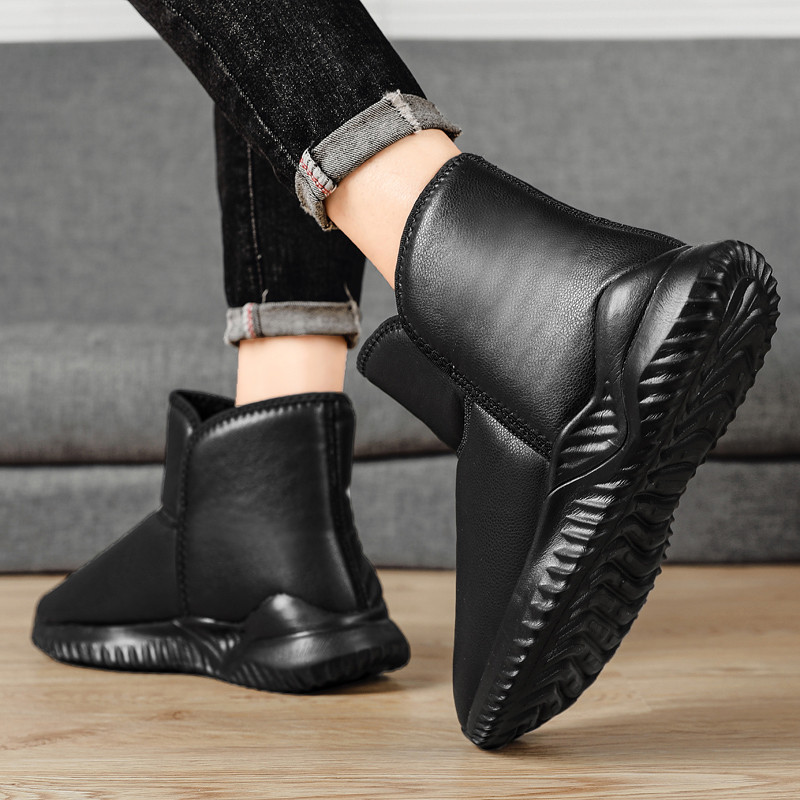 Talvised meeste lumesaapad soojad karusnahast ehtsast nahast kingad libisemiskindlad veekindlad karvased poolsaapad plüüsis kingad õues kohevad tossud