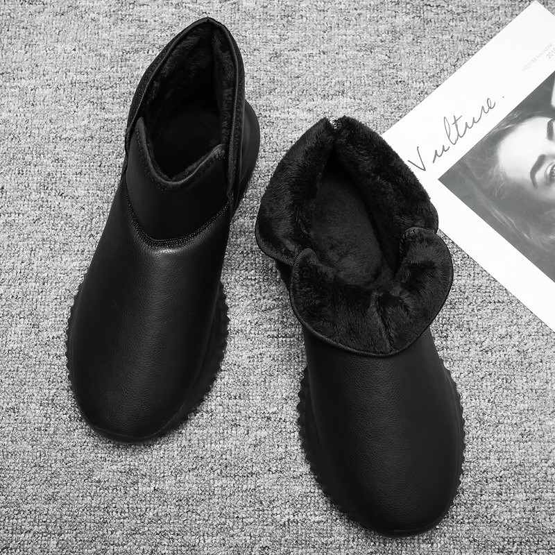 Talvised meeste lumesaapad soojad karusnahast ehtsast nahast kingad libisemiskindlad veekindlad karvased poolsaapad plüüsis kingad õues kohevad tossud