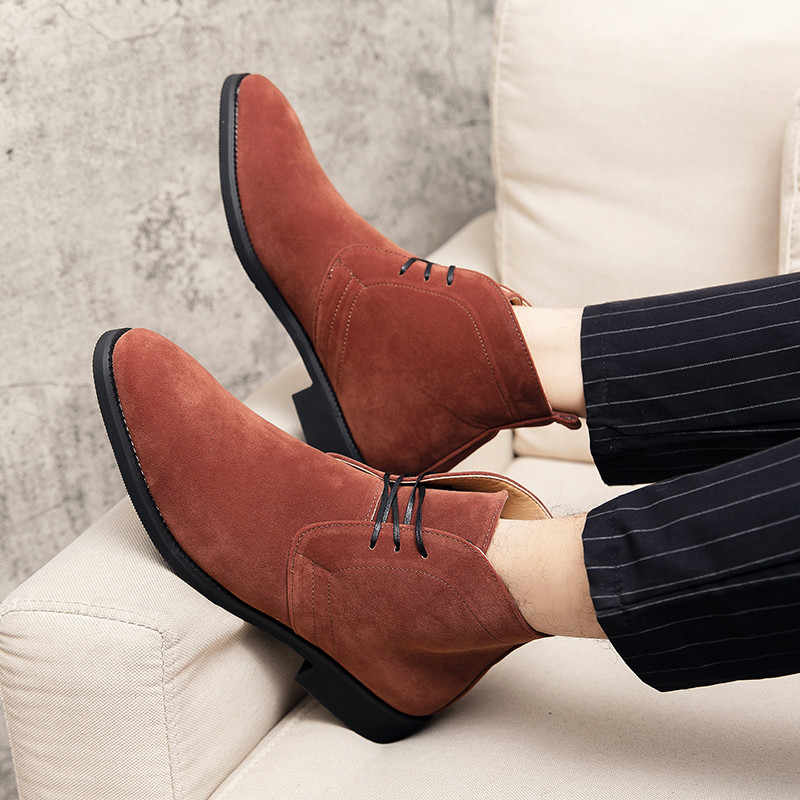 Terava ninaga paeltega meeste saapad Uued kingad meestele Moodsad kandilise kontsaga pahkluu vabaaja saapad, suur suurus 47 48 mustad lühikesed saapad