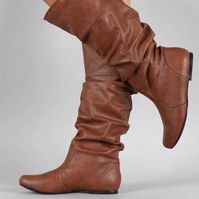 2023 Mid-Calf Boots Γυναικεία ίσια παπούτσια Άνοιξη φθινόπωρο Γυναικείες ψηλές μπότες Long Western Cowboy Boots Γυναικεία υποδήματα Μεγάλο μέγεθος 35-43