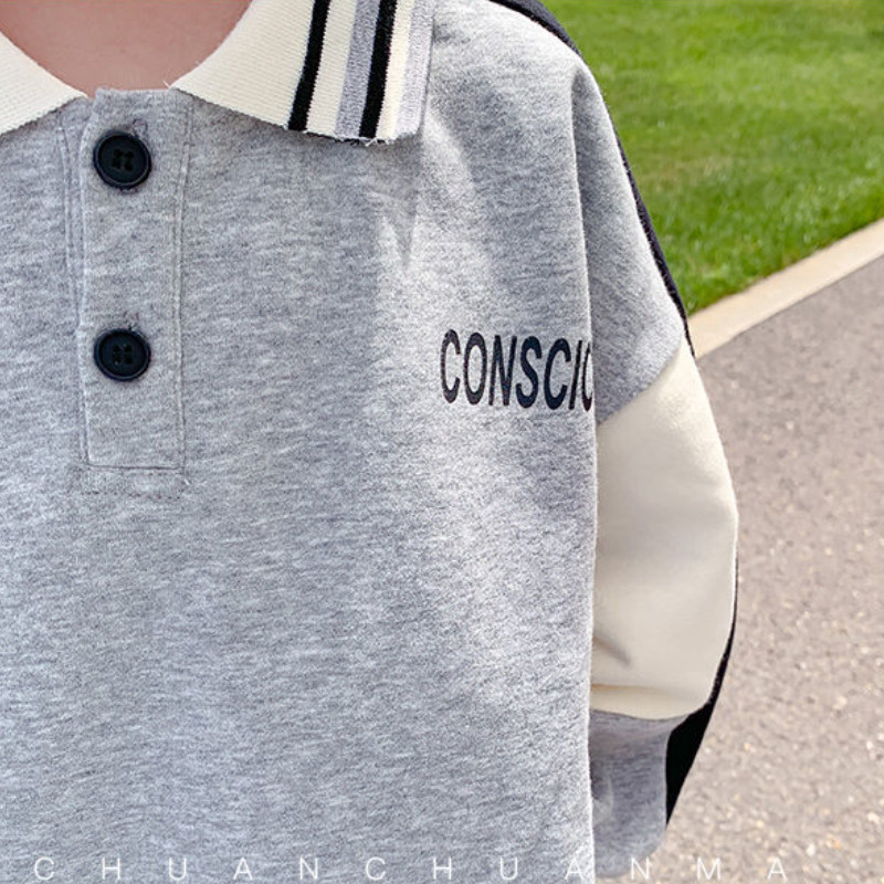 Ανοιξιάτικα φθινοπωρινά Κορεάτικα Παιδικά Ρούχα για Αγόρι Αθλητικό Κοστούμι Πανωφόρι Παιδική Φόρμα Λεπτό μωρό + Παντελόνι Σετ 2 τεμαχίων 2-10Y