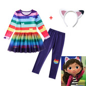 Uued Beebitüdrukud Gabby Nukumaja Kleidid Püksid Riided Komplektid Gabbys Kassid Halloweeni karnevalipeo peapael Ülikond Cosplay Kostüümid
