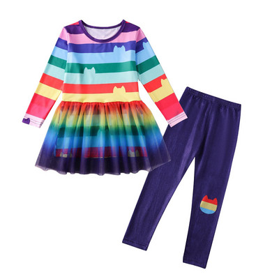 Naujos mergaitės Gabby lėlių namelio suknelės kelnės Drabužių rinkiniai Gabbys Cats Helovino karnavalų vakarėlio galvos juosta Kostiumas Cosplay kostiumai