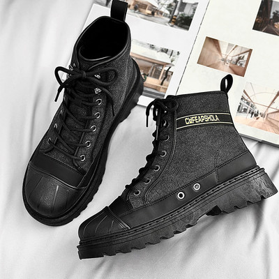 Meeste jalanõud Õues Meeste papud Lõuend Saapad Varbakork Kokkupõrkevastased kingad Vedur Poolsaapad Mood Töö Vedur Saabas