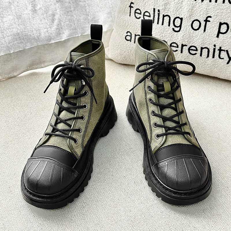 Meeste jalanõud Õues Meeste papud Lõuend Saapad Varbakork Kokkupõrkevastased kingad Vedur Poolsaapad Mood Töö Vedur Saabas