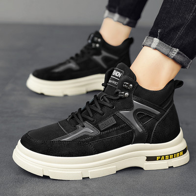 Nööritavad platvormsaapad 2023 Uued jalanõud meestele Pahkluuni ulatuvad vabaajasaapad Kuumalt müüvad Mugavad ja kulumiskindlad meeste saapad