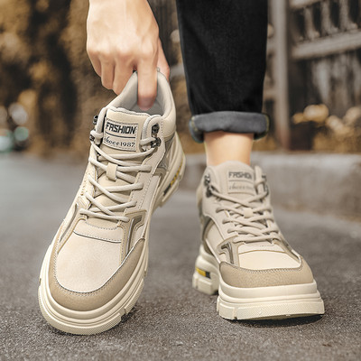 Nööritavad platvormsaapad 2023 Uued jalanõud meestele Pahkluuni ulatuvad vabaajasaapad Kuumalt müüvad Mugavad ja kulumiskindlad meeste saapad