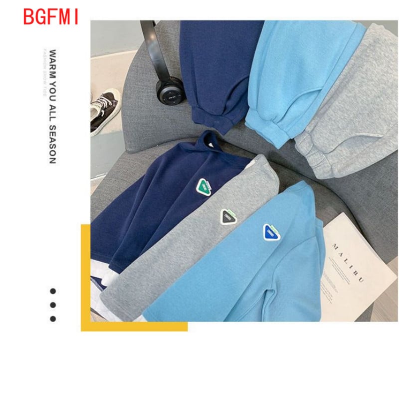 Tavaszi őszi ruhák tinédzsereknek Babafiús pulóver + elasztikus pulóver szettek Gyerek tréningruha Gyerek nadrág kocogó szett 4-12 Y