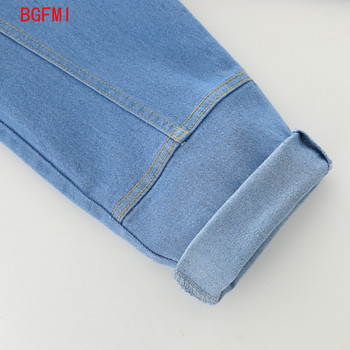 Κορεατικά παιδικά ρούχα Άνοιξη 2023 Φθινοπωρινά βρεφικά ρούχα με κουκούλα Cartoon Bear Hoody Washed Jeans Παντελόνι Κοστούμι δύο τεμαχίων 1-5Y
