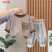 Kevad-sügis lasteriided pikkade varrukatega ruuduline dressipluus dressipüksid dressipüksid kaheosaline ülikond, poistele mõeldud spordikomplekt