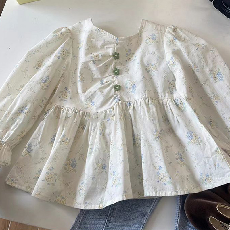 Menoea lastekomplekt uus kevad/sügis pikkade varrukatega komplekt, ümmarguse kaelusega trükitud ülaosa+lillega tikitud teksad kaheosaline komplekt