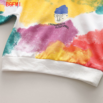 1-5Y Φθινοπωρινή Άνοιξη Κορεάτικα ρούχα εξωτερικού χώρου για παιδιά Μακρυμάνικα Παιδικά Hoodies Cartoon με κουκούλα σακάκι παντελόνι Κοστούμι δύο τεμαχίων