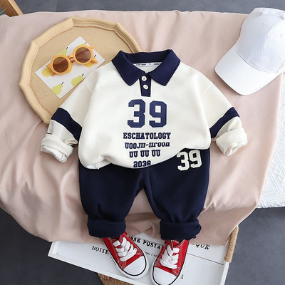 Kevadine Lasteülikond Lastele Väikelaste Spordikampsun + püksid 2-osaline komplekt Beebipoiste Sügisriided 1-5 Y Ilusad vabaaja komplektid