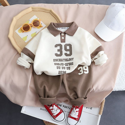 Kevadine Lasteülikond Lastele Väikelaste Spordikampsun + püksid 2-osaline komplekt Beebipoiste Sügisriided 1-5 Y Ilusad vabaaja komplektid