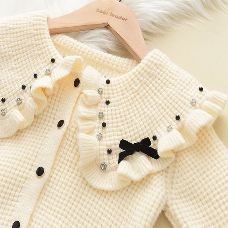 Melario tüdrukute riided sügistalvine nukukrae kampsun kardigan + ruuduline seelik kaheosaline komplekt jõuludeks Beebi tüdrukute komplektid