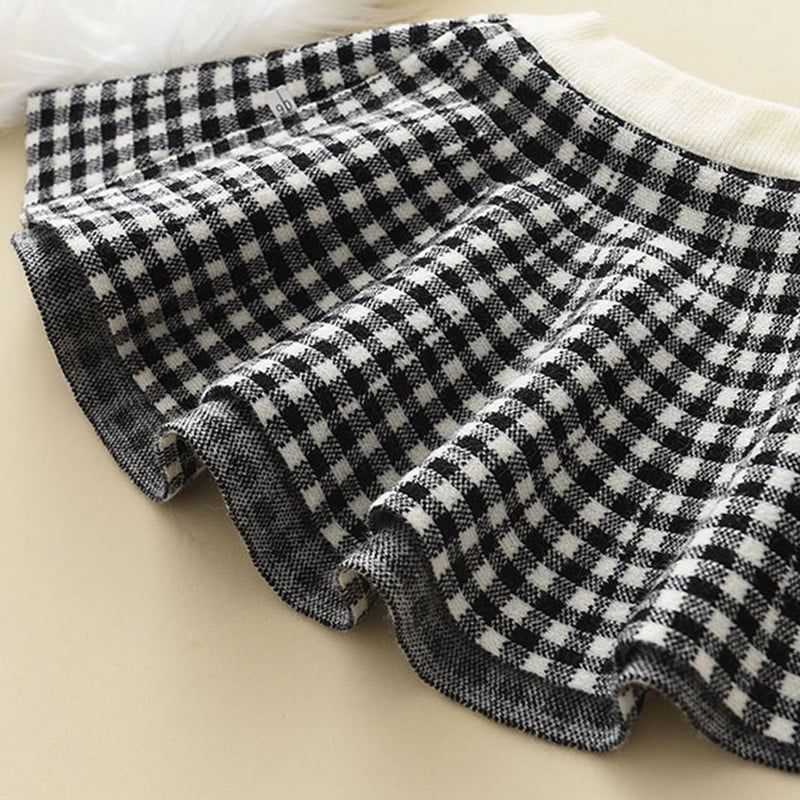 Melario tüdrukute riided sügistalvine nukukrae kampsun kardigan + ruuduline seelik kaheosaline komplekt jõuludeks Beebi tüdrukute komplektid