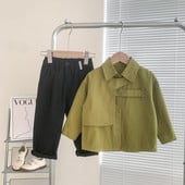 2-10 éves ősz tavaszi gyerekek születésnapi ruházat kisgyermek fiú ing + nadrág 2 db készlet ruhák gyerek ruhák divat öltöny