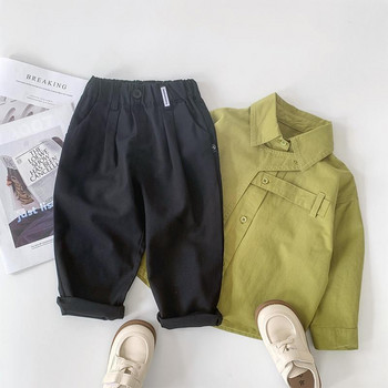 2-10 χρονών Φθινοπωρινή Άνοιξη Παιδικά Ρούχα Γενεθλίων Νηπιόπαιδο Αγόρια Πουκάμισα + Παντελόνι Σετ 2 τεμ. Κοστούμι μόδας Παιδικά ρούχα