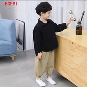 Κορεατικά Παιδικά Ρούχα Φθινοπωρινά πουκάμισα+Δέκατα Παντελόνια Σετ Παιδικά Ρούχα Αγόρια Κοστούμια Άνοιξη Καλοκαίρι Παιδική Μόδα Φαρδιά αθλητική φόρμα