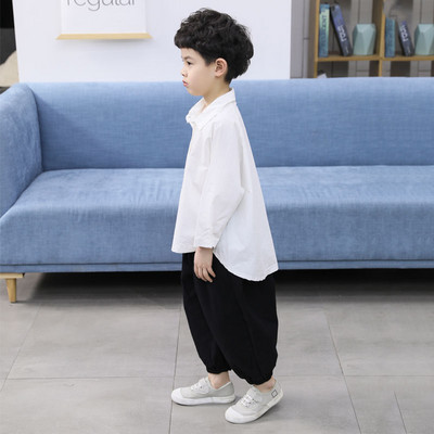 Κορεατικά Παιδικά Ρούχα Φθινοπωρινά πουκάμισα+Δέκατα Παντελόνια Σετ Παιδικά Ρούχα Αγόρια Κοστούμια Άνοιξη Καλοκαίρι Παιδική Μόδα Φαρδιά αθλητική φόρμα