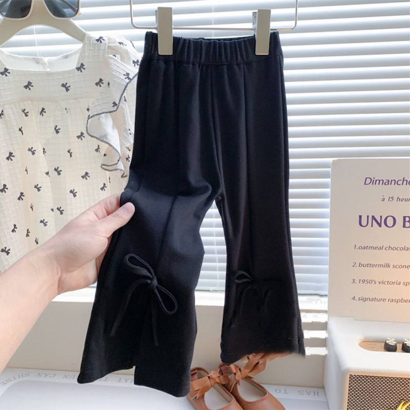 Menoea Tüdrukute Komplekt Uus Sweet Lotus Edge Bow Print ruudukujuline kaelus + Bow poolitatud püksid, kaheosaline komplekt laste moekomplektile