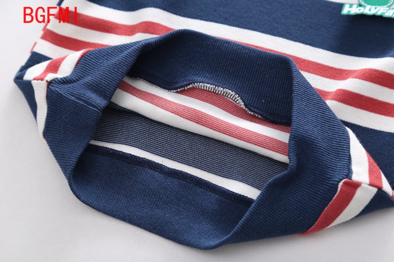 Korea beebide sügisriided 2023. aasta kevade pikkade varrukatega triibuline polosärk, dressipüksid, 2 tk. ülikond, rõivad poistele, poistele