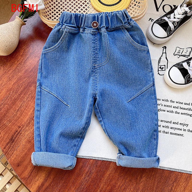 Korea kevadised beebide sügisriided 2023 pikkade varrukatega ruudulised särgid Teksad Püksid Kaheosalised ülikonnad 1–5-aastastele poistele