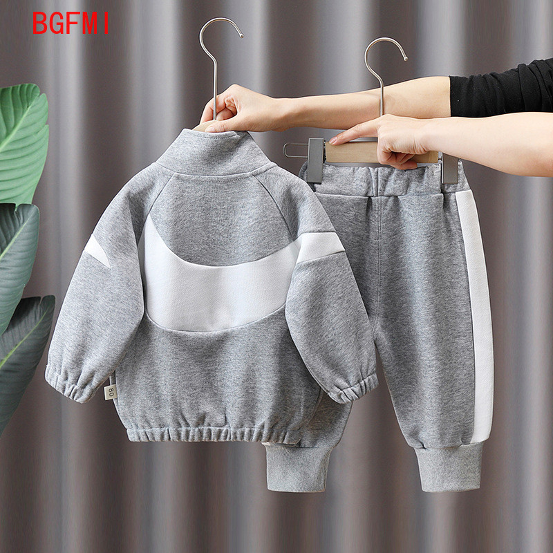 Κορεατικά παιδικά ρούχα Ανοιξιάτικα Φθινοπωρινά Splice Φούτερ Φούτερ πίστα σετ δύο τεμαχίων φορέματα για παιδιά Αγόρια αθλητική φόρμα 1-5 ετών