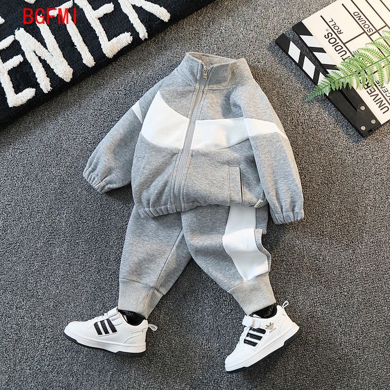 Κορεατικά παιδικά ρούχα Ανοιξιάτικα Φθινοπωρινά Splice Φούτερ Φούτερ πίστα σετ δύο τεμαχίων φορέματα για παιδιά Αγόρια αθλητική φόρμα 1-5 ετών