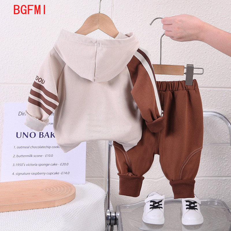Βρεφικά ρούχα Άνοιξη 2023 Φθινόπωρο Φούτερ Φούτερ με κουκούλα Φούτερ 2 ΤΕΜ. Παιδικό Σετ τοπ και κάτω μέρος 1-5 ετών