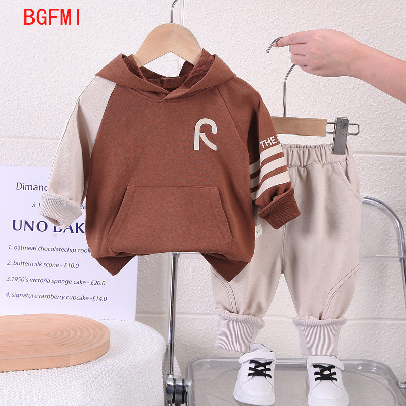 Βρεφικά ρούχα Άνοιξη 2023 Φθινόπωρο Φούτερ Φούτερ με κουκούλα Φούτερ 2 ΤΕΜ. Παιδικό Σετ τοπ και κάτω μέρος 1-5 ετών