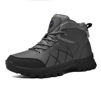 Χειμερινές ανδρικές μπότες για εξωτερικούς χώρους ορειβατικού φλις αστραγάλου για cross-country Εργαλεία ζεστά αθλητικά παπούτσια Αδιάβροχα και ανθεκτικά στο σκι μπότες