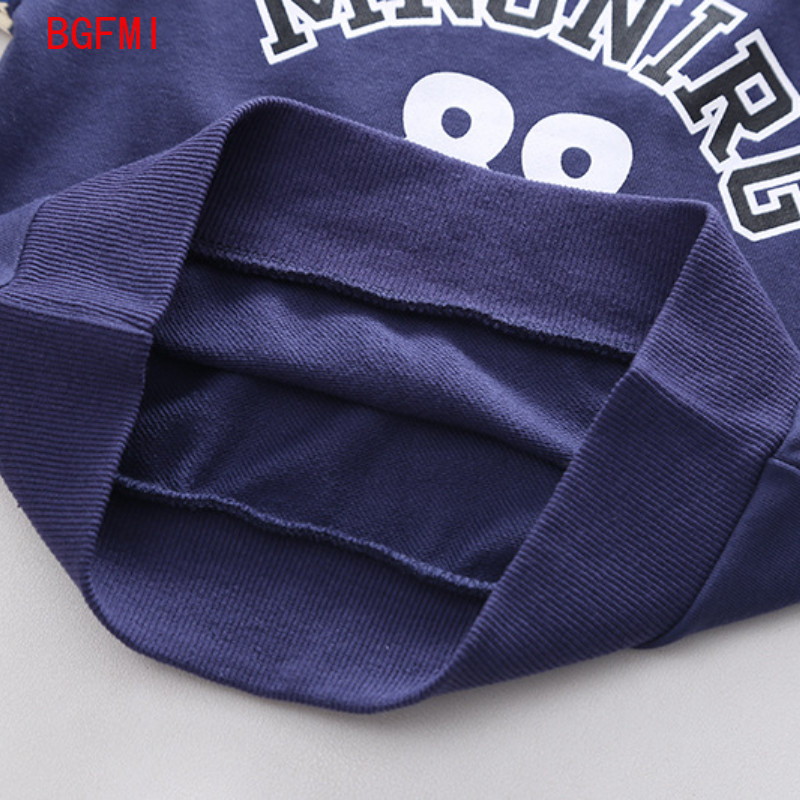 Κορεατικά βρεφικά ρούχα φθινοπωρινή άνοιξη παιδικό τοπ και κάτω σετ με μακρυμάνικο εμπριμέ γράμμα Φούτερ Τζιν παντελόνι Κοστούμι δύο τεμαχίων