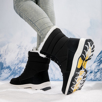 2023 Νέες χειμερινές μπότες χιονιού ανδρικά γυναικεία ζεστά βαμβακερά παπούτσια Casual κοντές μπότες αδιάβροχες αντιολισθητικές μπότες σουέτ Μπότες στη μέση 36-45