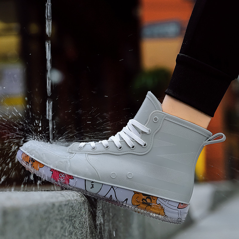 Meeste vihmasaapad Mood Trendikad alasti saapad Libisemisvastased Töökokakingad Vastupidavad veekindlad kummist kalastusjalatsid Meeste tossud 2023Uued