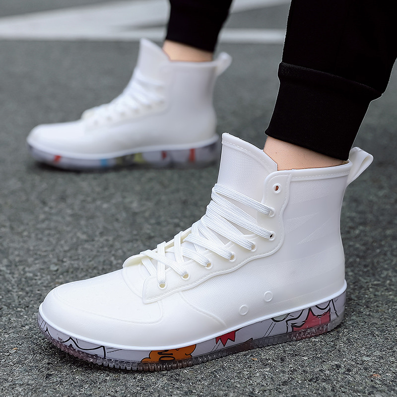 Meeste vihmasaapad Mood Trendikad alasti saapad Libisemisvastased Töökokakingad Vastupidavad veekindlad kummist kalastusjalatsid Meeste tossud 2023Uued