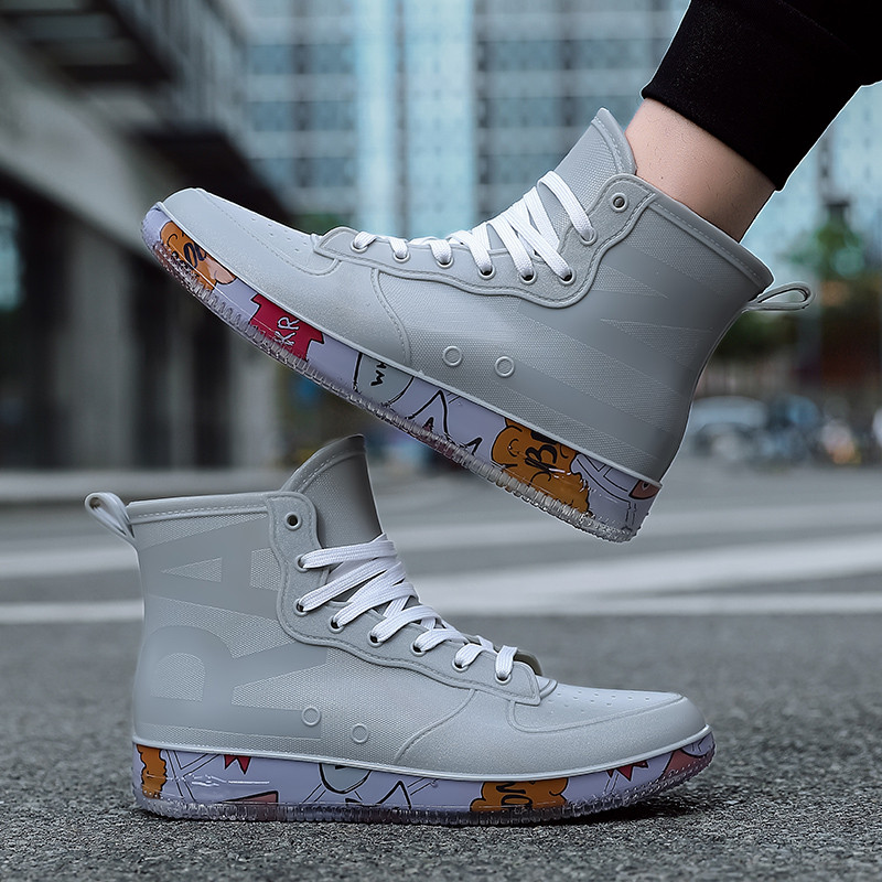 Meeste vihmasaapad Mood Trendikad alasti saapad Libisemisvastased Töökokakingad Vastupidavad veekindlad kummist kalastusjalatsid Meeste tossud 2023Uued