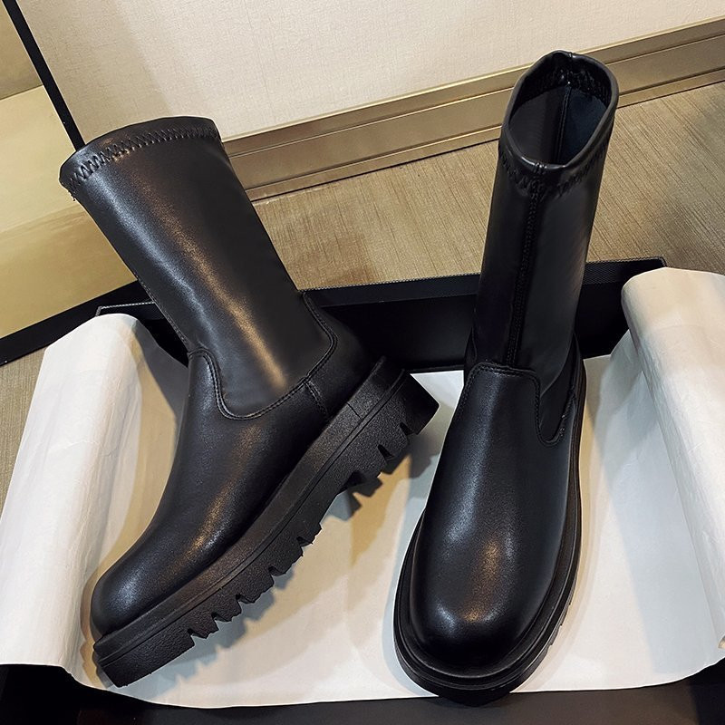 2021 Ολοκαίνουργια γυναικεία πλατφόρμα ψηλές μπότες μηρούς Μόδα λεπτές χονδρές γόβες πάνω από το γόνατο Γυναικείες μακριές μπότες από μαλακό δέρμα PU