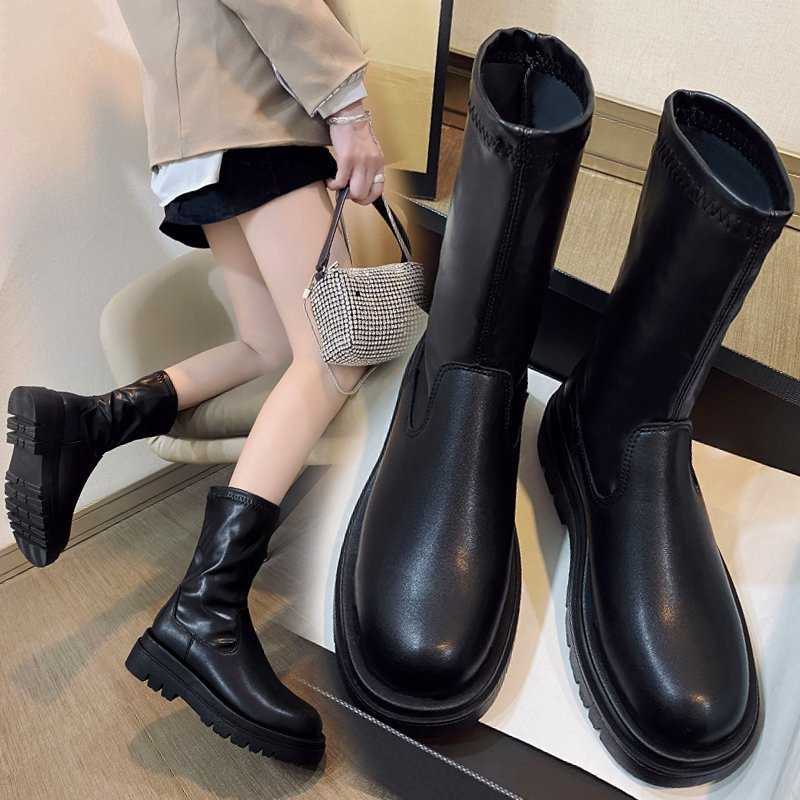 2021 Ολοκαίνουργια γυναικεία πλατφόρμα ψηλές μπότες μηρούς Μόδα λεπτές χονδρές γόβες πάνω από το γόνατο Γυναικείες μακριές μπότες από μαλακό δέρμα PU