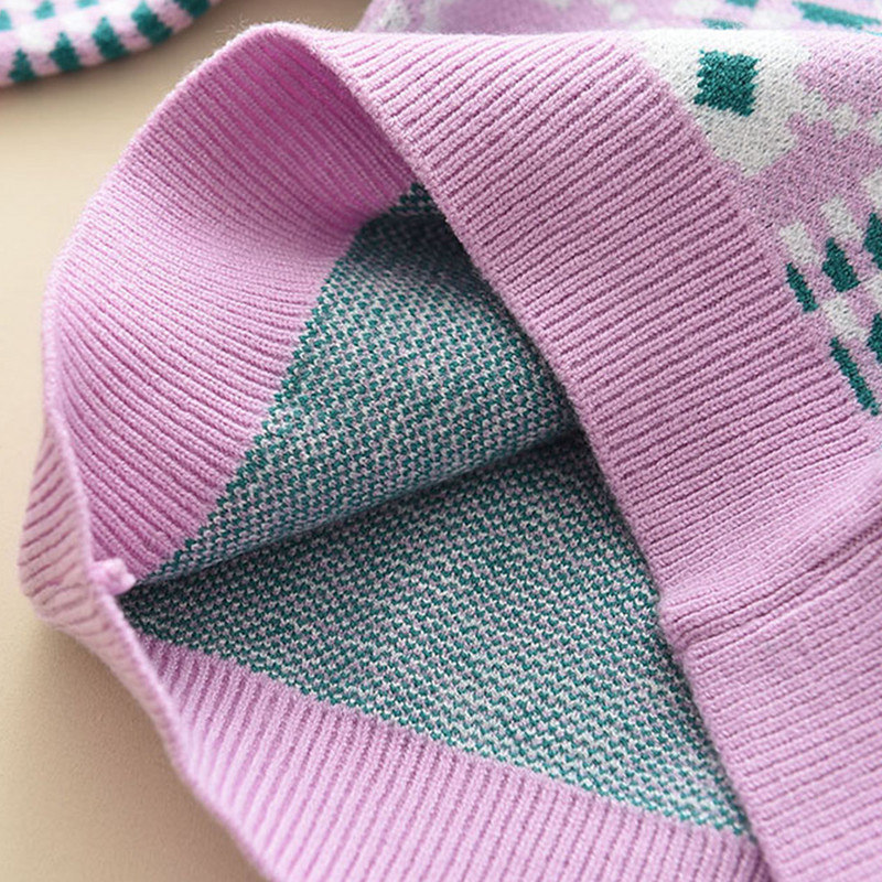 Πλεκτό Πλεκτό Πουλόβερ Melario Κοριτσίστικο Σετ 2023 Χειμώνας Φθινόπωρο καρό Πουλόβερ μακρυμάνικο Πουλόβερ και Δαντέλα Φούστα Δύο τεμάχια Παιδικά Ρούχα