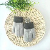 1 ΤΕΜ Νέα χαριτωμένα αγόρια γάντια για κορίτσια Χειμερινά χοντρά ζεστά πλεκτά γάντια για νεογέννητα παιδιά 03Y Παιδικά γάντια Δώρο