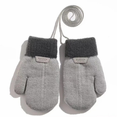 1 ΤΕΜ Νέα χαριτωμένα αγόρια γάντια για κορίτσια Χειμερινά χοντρά ζεστά πλεκτά γάντια για νεογέννητα παιδιά 03Y Παιδικά γάντια Δώρο