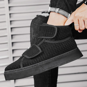 Ανδρικές μπότες Winter Corduroy 2023 Ανδρικά παπούτσια Plus Velvet ζεστά βαμβακερά παπούτσια Άνετα Μποτάκια ανδρικά κοντές μπότες με χοντρή σόλα