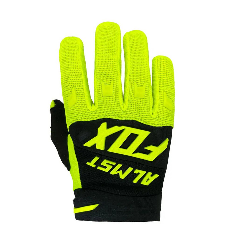 Cyklistické rukavice Almst Fox pre deti vo veku 6-12 rokov, celoprstové, motokrosové, pretekárske, detské, moto guantes
