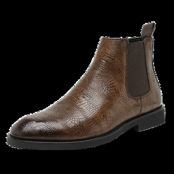 Chelsea Boots 2023 Νέα παπούτσια για άντρες Μοντέρνες ανδρικές μπότες με τετράγωνο τακούνι Ευέλικτο βρετανικό στυλ Ανδρικές μπότες slip-on Big Size 46