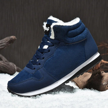 Мъжки ботуши Мъжки зимни обувки Модни ботуши за сняг Обувки Големи размери Зимни маратонки Глезени Мъжки обувки Зимни ботуши Черни сини обувки